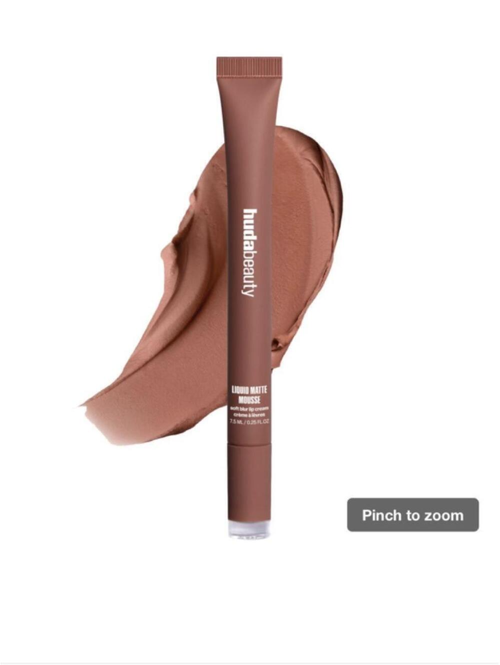 Huda Beauty Liquid Matte Mousse in shade "warm Brown"